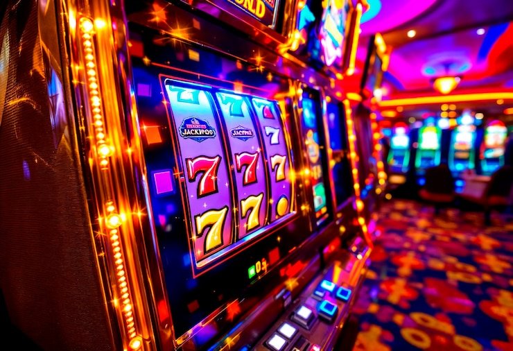 Antarmuka kontrol permainan Adventures Beyond Wonderland di mataramtoto dengan tombol spin dan pengaturan taruhan